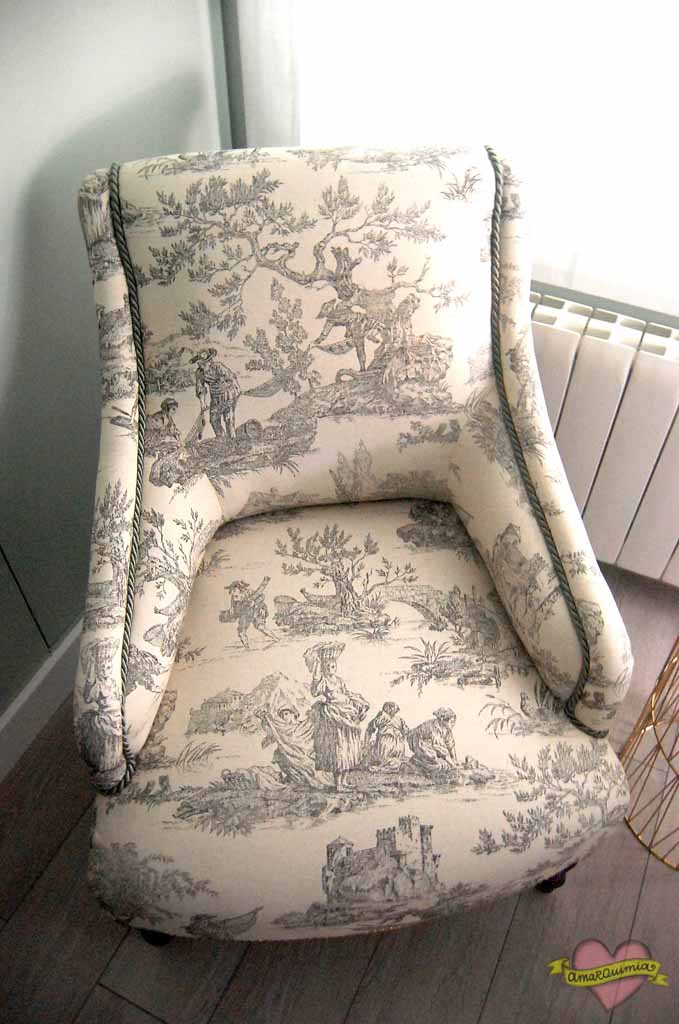 toyle de jouy tapicería sillones antiguos personalizados