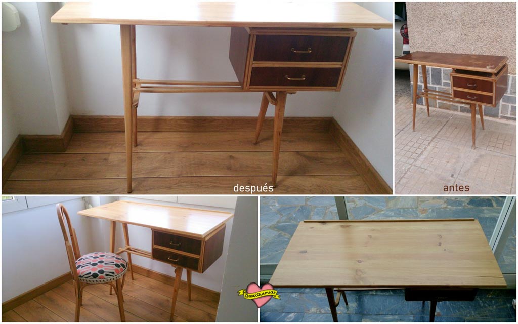 construcción escritorio con mueble nórdico